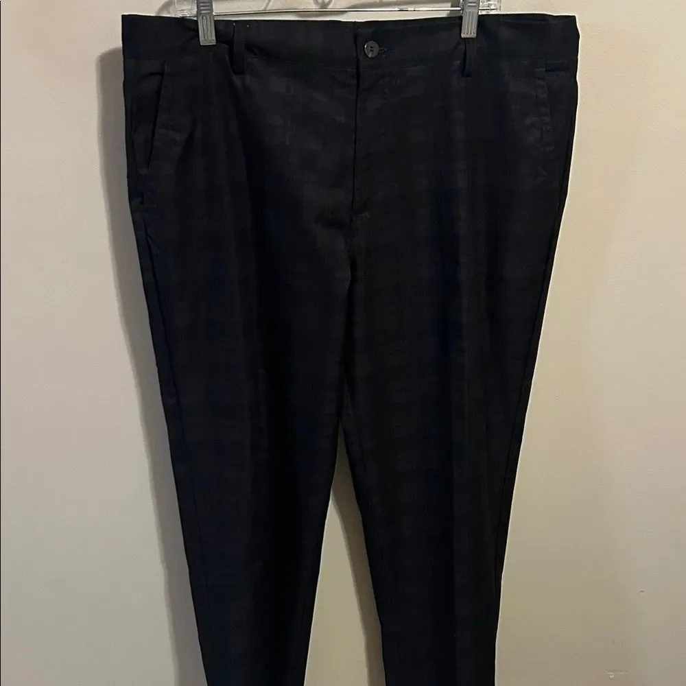 Adidas Golf Pants Mens 38x30 Black Plaid Climalite Performance
